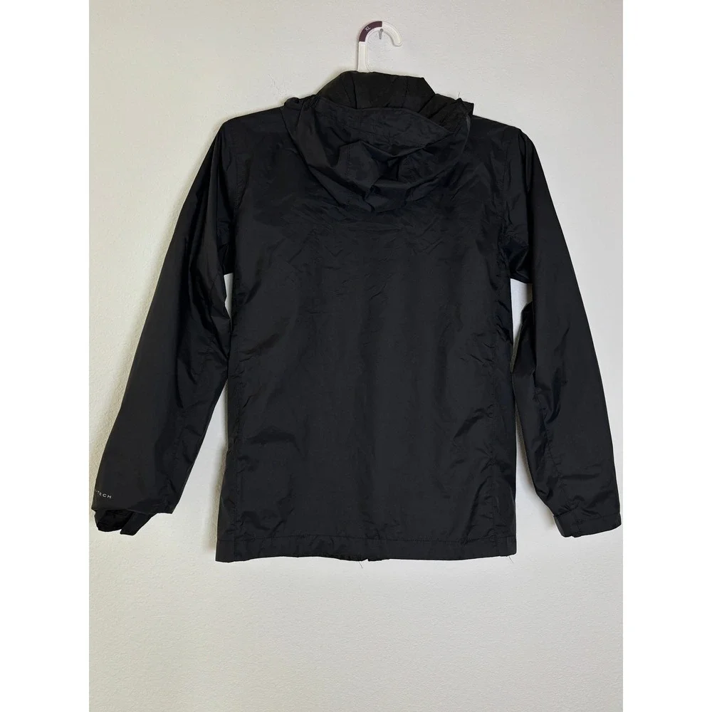 Columbia Boys Glennaker Rain Jacket Black‎ Windbreaker Hooded Coat Large 14/16
